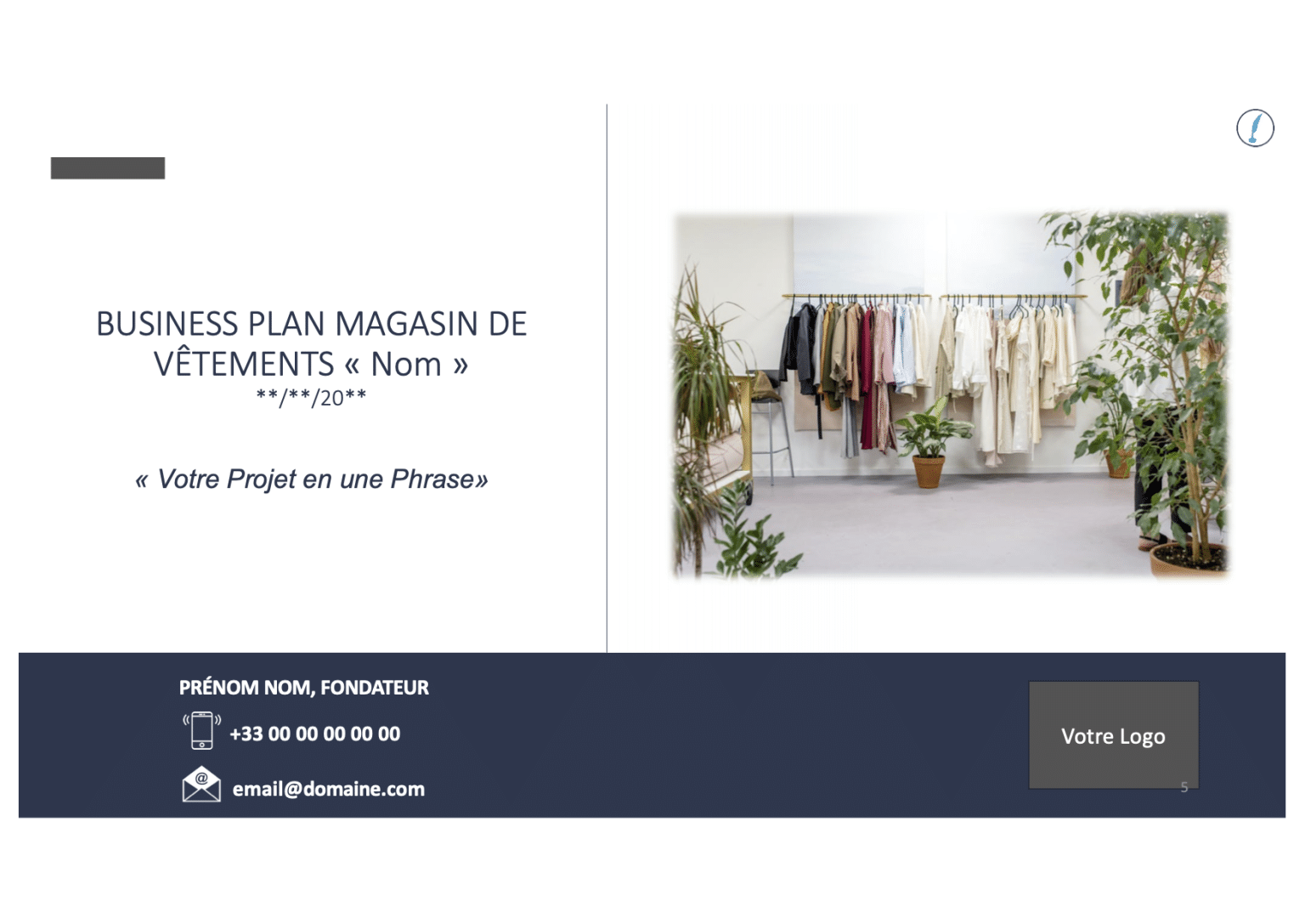 modele business plan boutique vetements